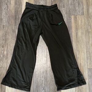 Nike Women’s Dark Gray Sweatpants with Green Logo